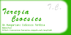 terezia csocsics business card