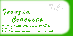 terezia csocsics business card